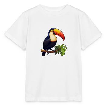 Bird Toucan Comic Style - Stanley/Stella MINI CREATOR Kids’ T-Shirt - white - Front - Maike (125cm)