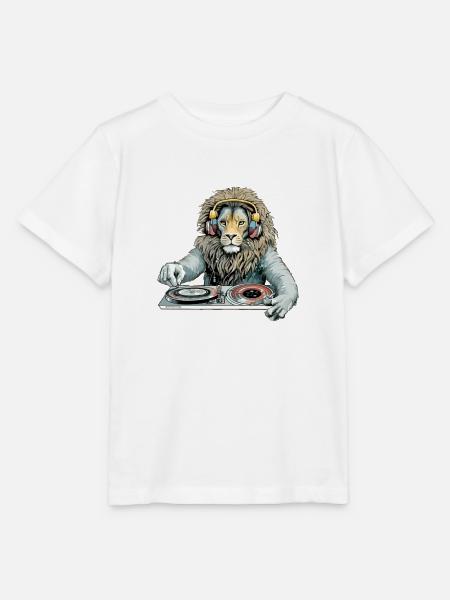 Diko der Löwe Deejay - Stanley/Stella Kinder T-Shirt MINI CREATOR  - Weiß