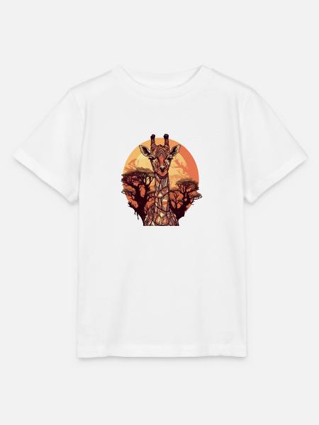 Aki, die Giraffe - Stanley/Stella Kinder T-Shirt MINI CREATOR - Weiß