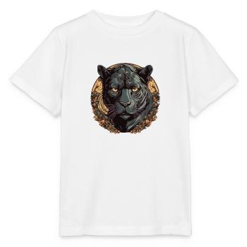 Lila la panthère - T-shirt bio MINI CREATOR Stanley/Stella Enfant - blanc - Devant - Maike (125cm)