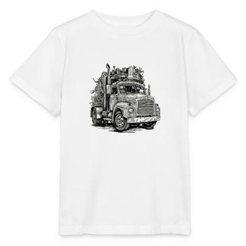 Mightymoover LKW - Stanley/Stella Kinder T-Shirt MINI CREATOR  - Weiß - Vorne - Maike (125cm)