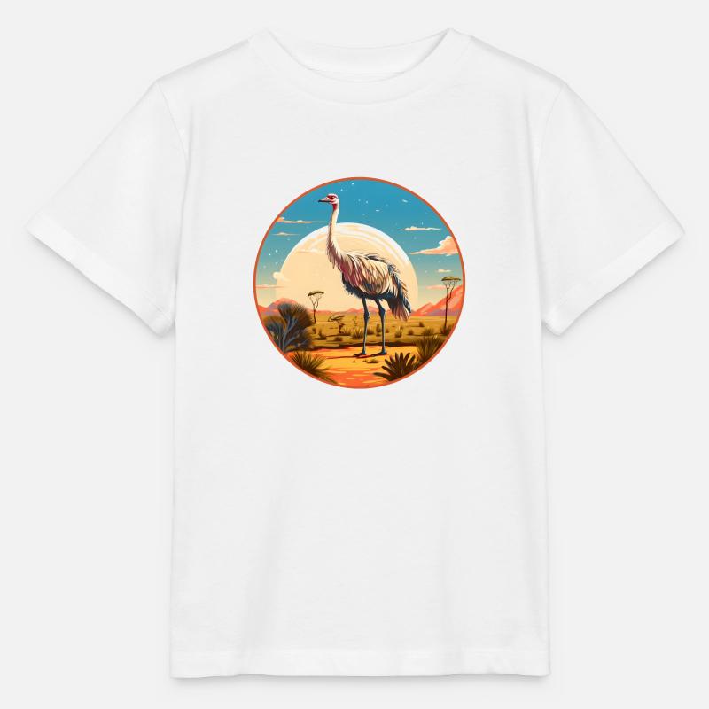 Autruche - T-shirt bio MINI CREATOR Stanley/Stella Enfant - blanc