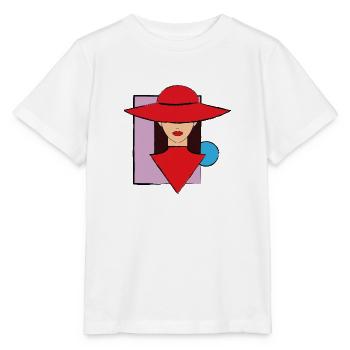 Frau mit Hut - Stanley/Stella Kinder T-Shirt MINI CREATOR  - Weiß - Vorne - Maike (125cm)