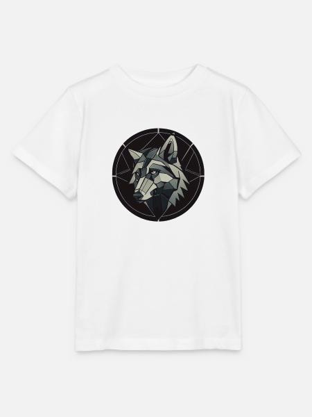 Geometrischer Wolf - Stanley/Stella Kinder T-Shirt MINI CREATOR - Weiß