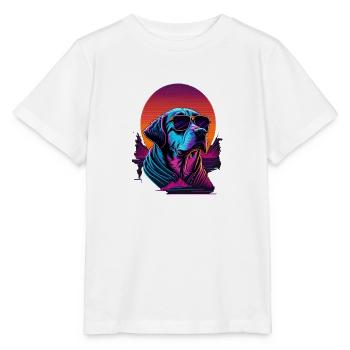Labrador wears sunglasses - Stanley/Stella MINI CREATOR Kids’ T-Shirt - white - Front - Maike (125cm)