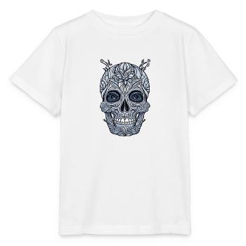 Schädel - Stanley/Stella Kinder T-Shirt MINI CREATOR  - Weiß - Vorne - Maike (125cm)