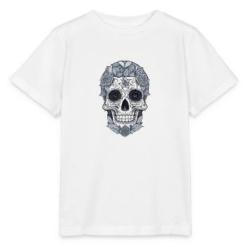 Schädel - Stanley/Stella Kinder T-Shirt MINI CREATOR  - Weiß - Vorne - Maike (125cm)