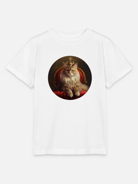 Königliche Katze - Stanley/Stella Kinder T-Shirt MINI CREATOR  - Weiß