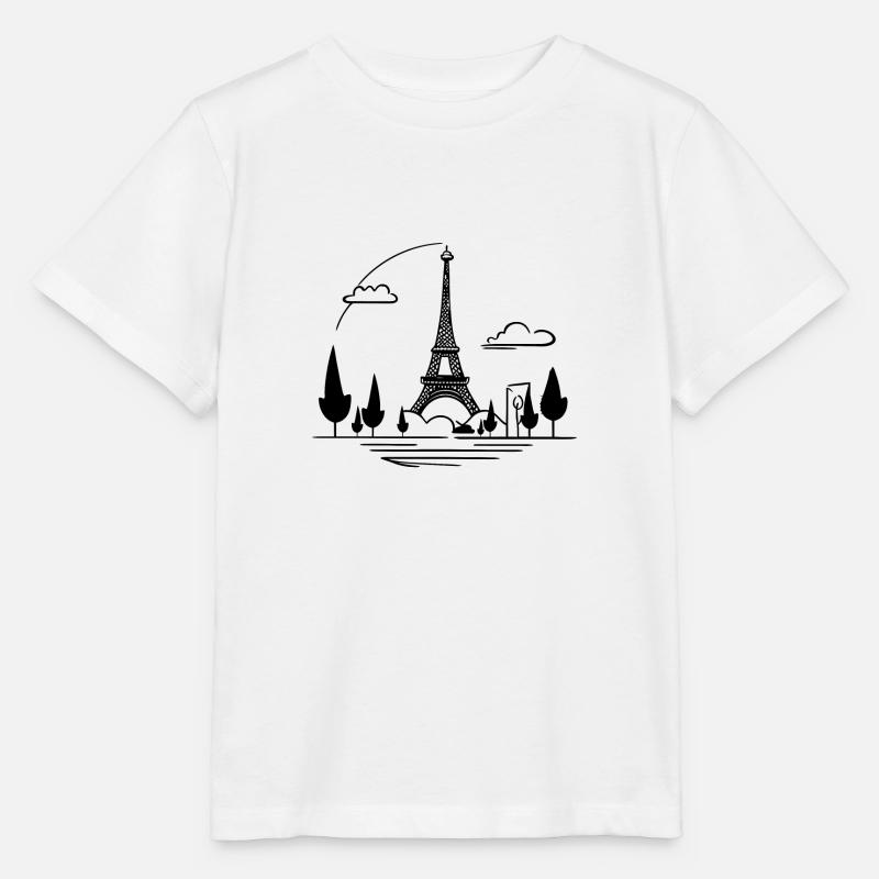 Tour Eiffel - T-shirt bio MINI CREATOR Stanley/Stella Enfant - blanc