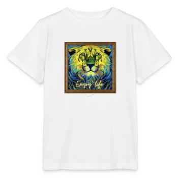 Lion - Stanley/Stella Kinder T-Shirt MINI CREATOR  - Weiß - Vorne - Maike (125cm)