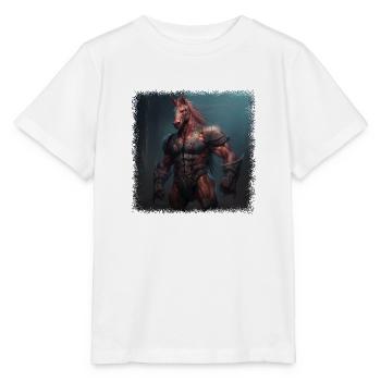 Académie d’équitation Blague Équitation Anniversaire - T-shirt bio MINI CREATOR Stanley/Stella Enfant - blanc - Devant - Maike (125cm)