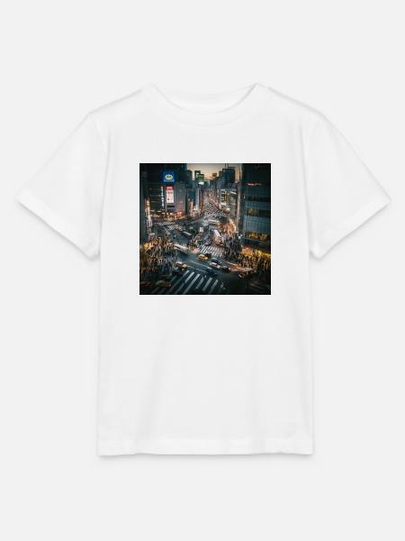 Tokio bei Nacht - Stanley/Stella Kinder T-Shirt MINI CREATOR  - Weiß