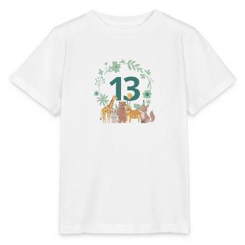 13e anniversaire - anniversaire animaux - T-shirt bio MINI CREATOR Stanley/Stella Enfant - blanc - Devant - Maike (125cm)