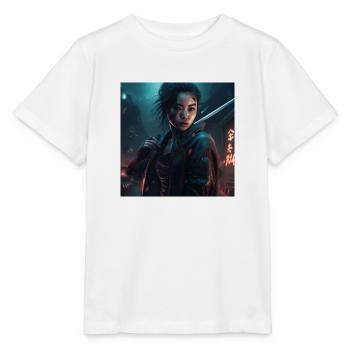 Woman art - Stanley/Stella MINI CREATOR Kids’ T-Shirt - white - Front - Maike (125cm)