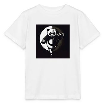Kung Fu Ying Yang Panda - Stanley/Stella Kinder T-Shirt MINI CREATOR  - Weiß - Vorne - Maike (125cm)
