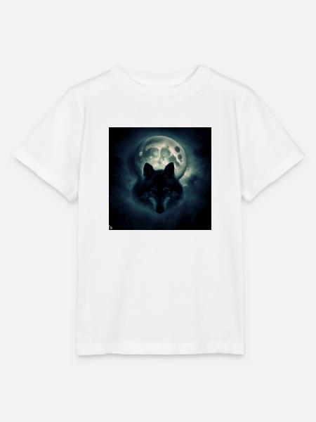 Wolf Moon - Stanley/Stella Kinder T-Shirt MINI CREATOR - Weiß