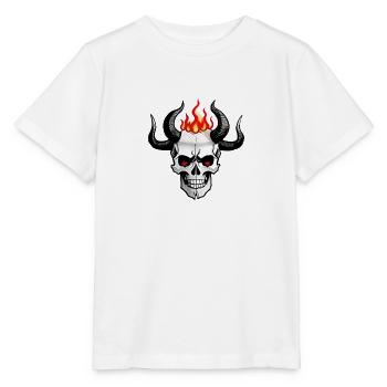 A 4-horn skull | This summer affects me aswell - Stanley/Stella MINI CREATOR Kids’ T-Shirt - white - Front - Maike (125cm)