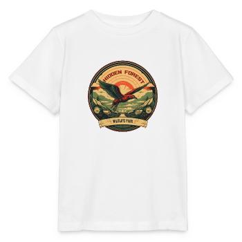Hidden Forest Wildlife Park Vintage Logo - T-shirt bio MINI CREATOR Stanley/Stella Enfant - blanc - Devant - Maike (125cm)