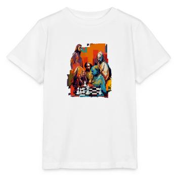 Partie d'échecs - T-shirt bio MINI CREATOR Stanley/Stella Enfant - blanc - Devant - Maike (125cm)