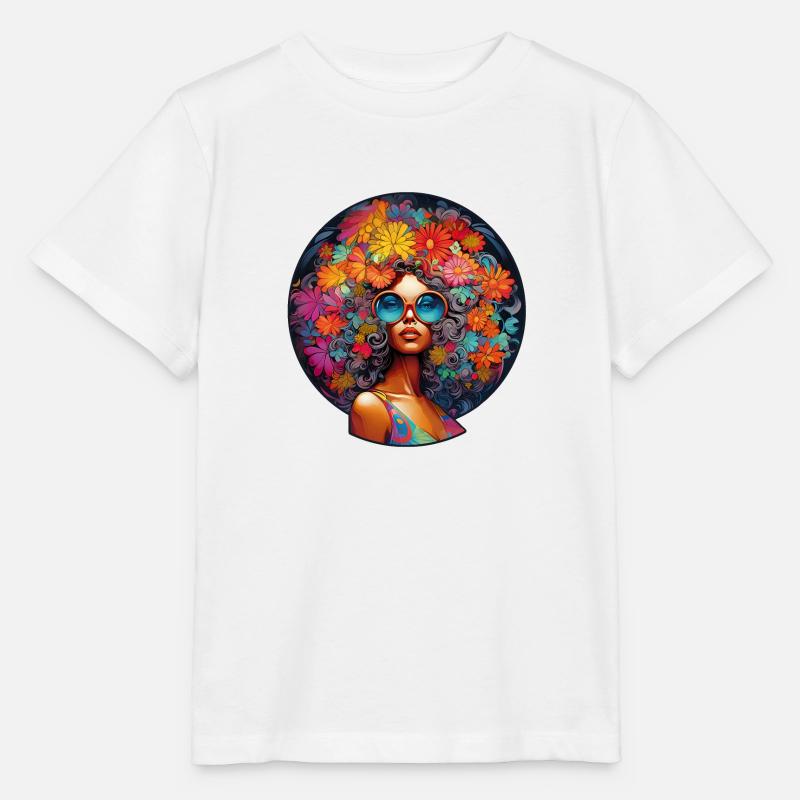Fleurie Flow Flower Power - Stanley/Stella Kinder T-Shirt MINI CREATOR  - Weiß