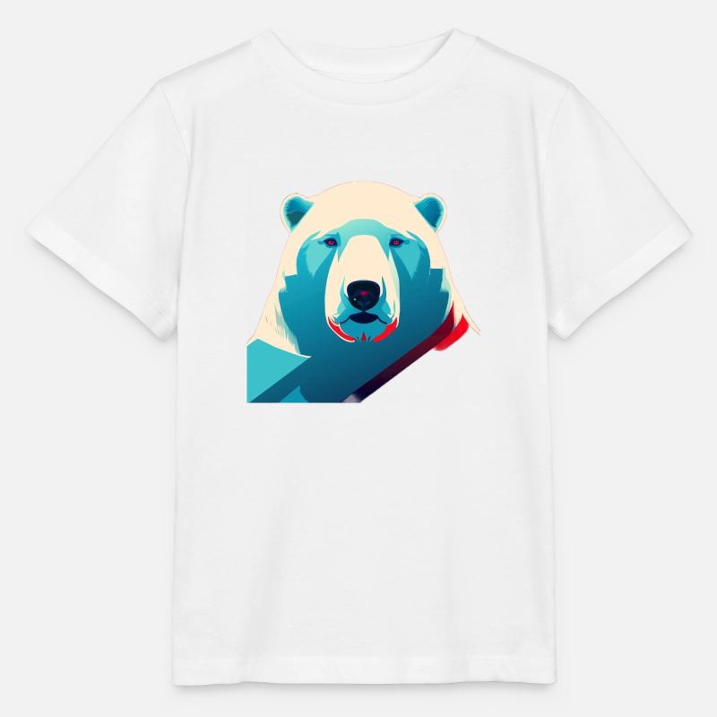 Ours blanc - T-shirt bio MINI CREATOR Stanley/Stella Enfant - blanc