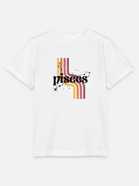 Fische Retro-Horoskop - Stanley/Stella Kinder T-Shirt MINI CREATOR - Weiß