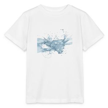 Des éclaboussures d’eau ! - T-shirt bio MINI CREATOR Stanley/Stella Enfant - blanc - Devant - Maike (125cm)