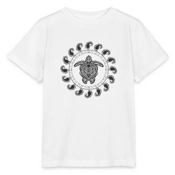 Planche de surf Tortue d’eau - T-shirt bio MINI CREATOR Stanley/Stella Enfant - blanc - Devant - Maike (125cm)