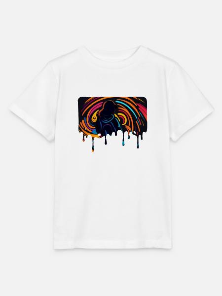 Frauenporträt Farbwirbel - Stanley/Stella Kinder T-Shirt MINI CREATOR - Weiß