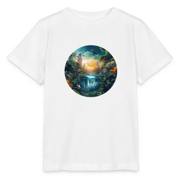 Ein Sonnenuntergang in der Grossstadt im Amazonas - Stanley/Stella Kinder T-Shirt MINI CREATOR  - Weiß - Vorne - Maike (125cm)