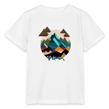 Colourful mountain worlds - Stanley/Stella MINI CREATOR Kids’ T-Shirt - white - Front - Maike (125cm)