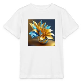 Origami Blüte - Stanley/Stella Kinder T-Shirt MINI CREATOR  - Weiß - Vorne - Maike (125cm)