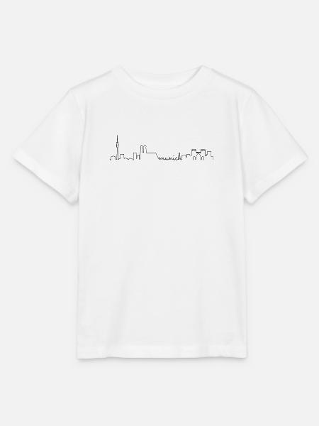 Munich Skyline black - Stanley/Stella Kinder T-Shirt MINI CREATOR - Weiß