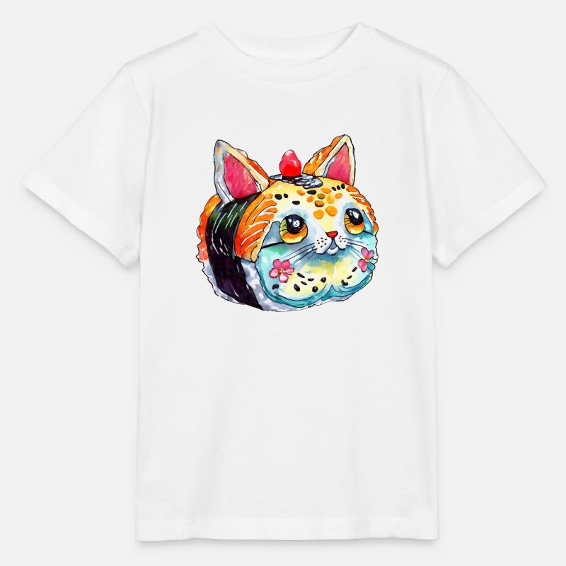 Sushi Cat - T-shirt bio MINI CREATOR Stanley/Stella Enfant - blanc