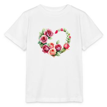 Fiançailles, Saint-Valentin, Mariage, Amour, Fête des mères - T-shirt bio MINI CREATOR Stanley/Stella Enfant - blanc - Devant - Maike (125cm)