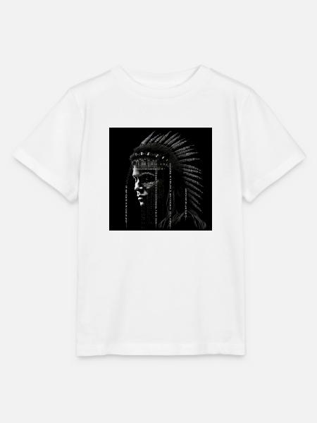 Indianer Stammesführer Schamane Ureinwohner - Stanley/Stella Kinder T-Shirt MINI CREATOR - Weiß