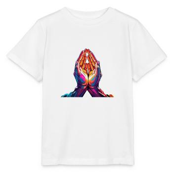 Pray to Heaven - Stanley/Stella Kinder T-Shirt MINI CREATOR  - Weiß - Vorne - Maike (125cm)