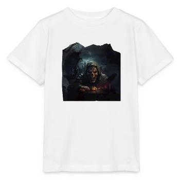 Skelett-Kürbisschloss Dunkler Albtraum - Stanley/Stella Kinder T-Shirt MINI CREATOR  - Weiß - Vorne - Maike (125cm)