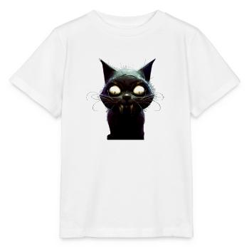 Vampir-Katze-Angst Grausamer gruseliger Albtraum - Stanley/Stella Kinder T-Shirt MINI CREATOR  - Weiß - Vorne - Maike (125cm)
