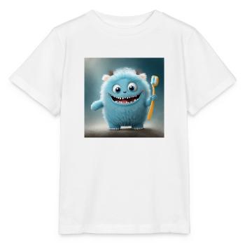 mignon petit monstre moelleux brosse à dents brosse à dents dents - T-shirt bio MINI CREATOR Stanley/Stella Enfant - blanc - Devant - Maike (125cm)