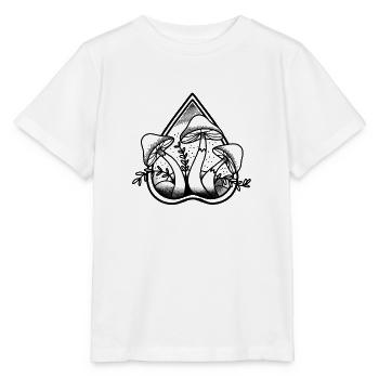 Witchcore Ouija Pointer mit drei Pilzen - Stanley/Stella Kinder T-Shirt MINI CREATOR  - Weiß - Vorne - Maike (125cm)