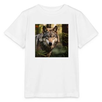 Die Kraft des Wolfes - Stanley/Stella Kinder T-Shirt MINI CREATOR  - Weiß - Vorne - Maike (125cm)