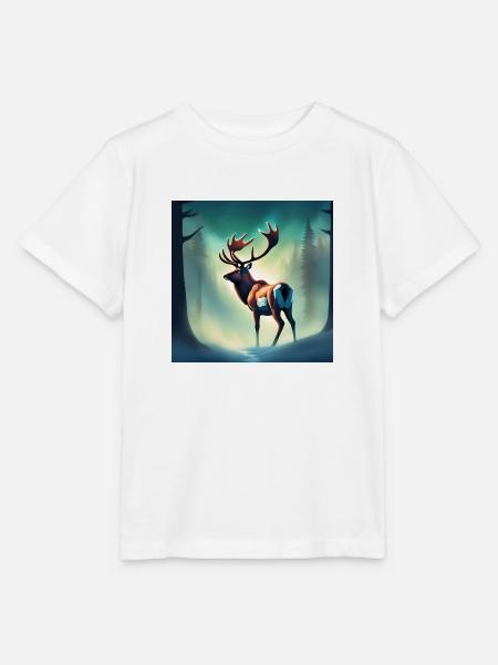 Kanadisches Waldkaribu - Stanley/Stella Kinder T-Shirt MINI CREATOR - Weiß