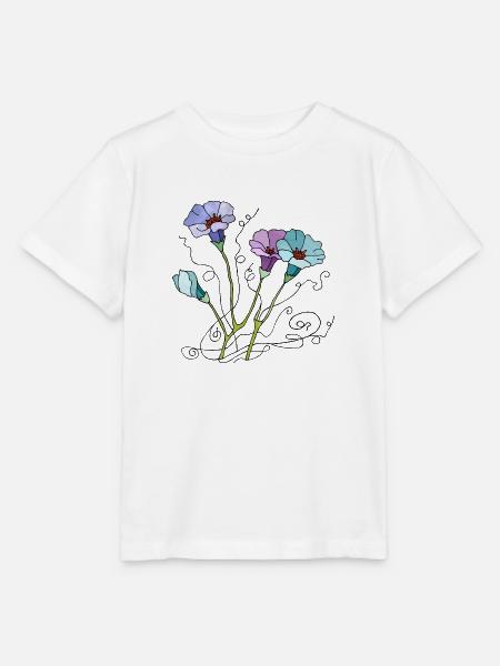 Blumen - Stanley/Stella Kinder T-Shirt MINI CREATOR - Weiß