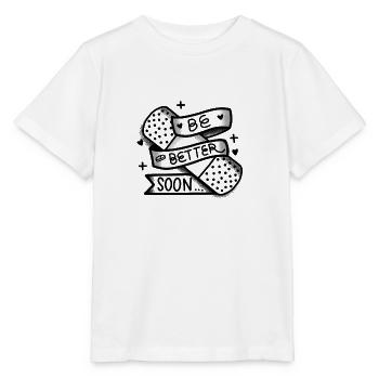 Be Better Soon avec des coeurs d’amour en plâtre adhésif - T-shirt bio MINI CREATOR Stanley/Stella Enfant - blanc - Devant - Maike (125cm)