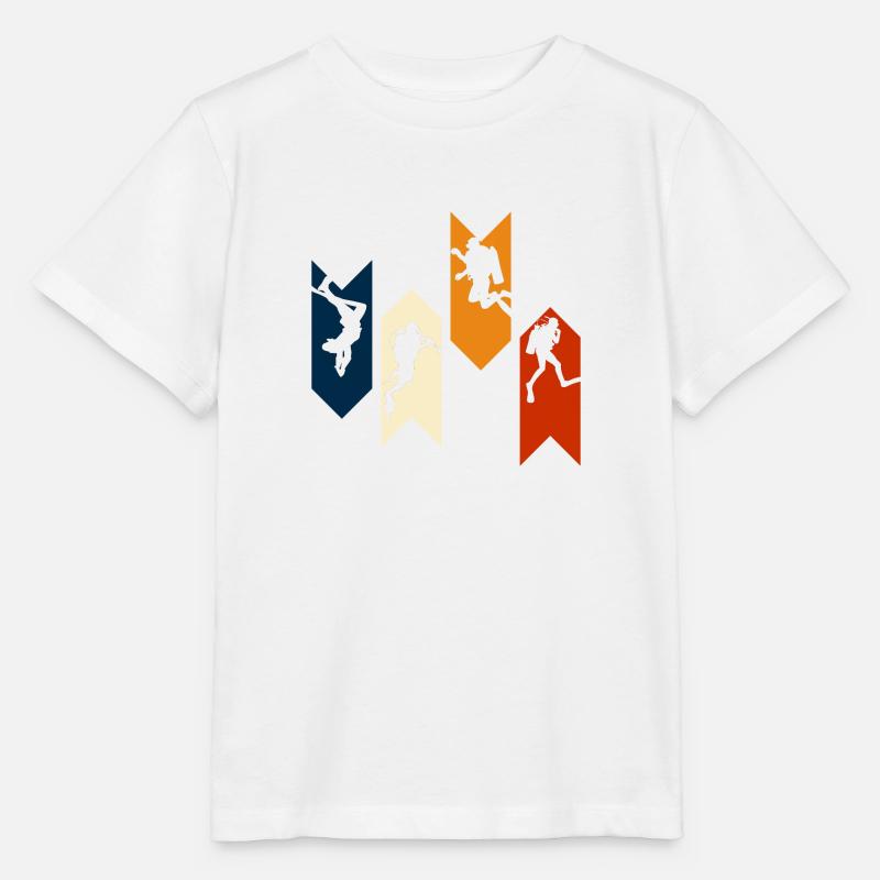 Plongée sous-marine rétro vintage - idée cadeau - T-shirt bio MINI CREATOR Stanley/Stella Enfant - blanc