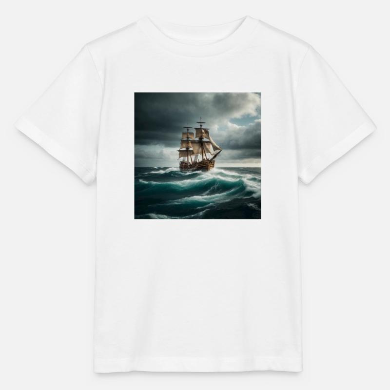 Bateau pirate - T-shirt bio MINI CREATOR Stanley/Stella Enfant - blanc