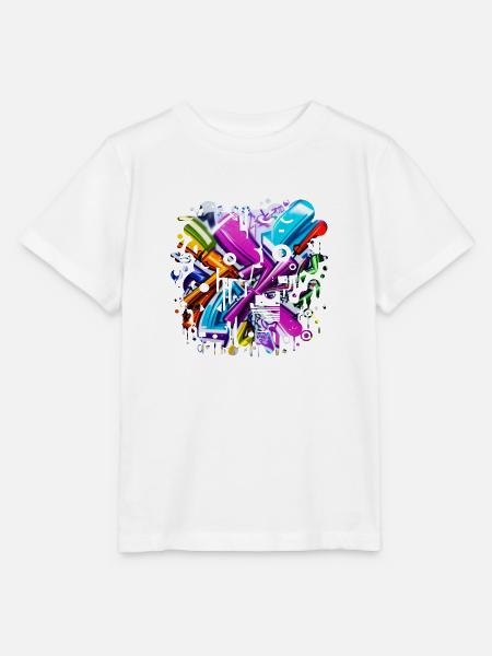 Graffiti Street Art Spray Vintage Schablone Retro - Stanley/Stella Kinder T-Shirt MINI CREATOR - Weiß