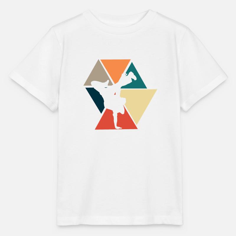 Breakdance rétro vintage-idée cadeau breakdance - T-shirt bio MINI CREATOR Stanley/Stella Enfant - blanc