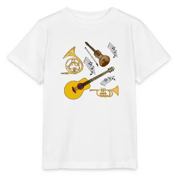Musikinstrumente - Stanley/Stella Kinder T-Shirt MINI CREATOR  - Weiß - Vorne - Maike (125cm)